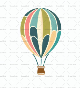 Verspielter Heißluftballon